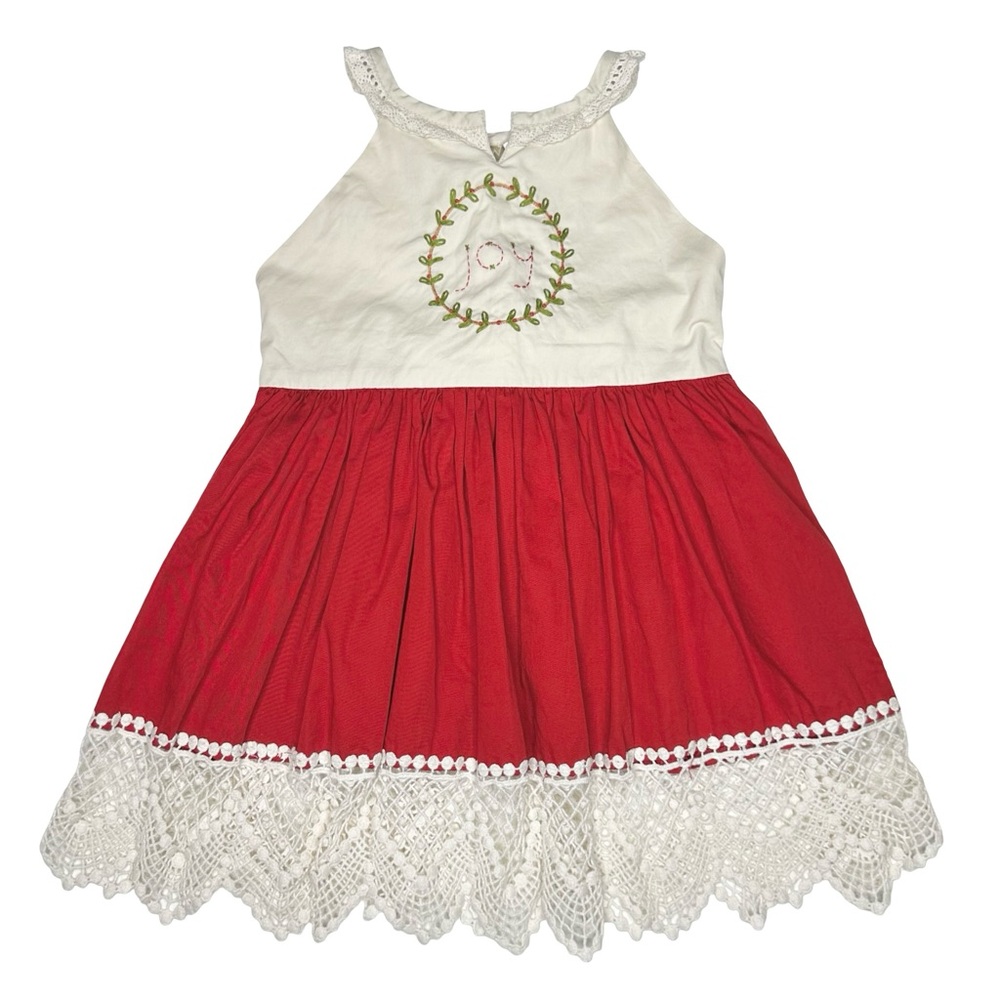 Well Dressed Wolf Embroidered Joy Holiday‎ Dress